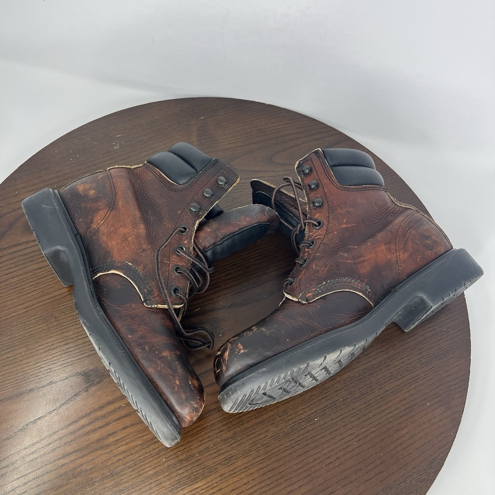 Red Wing Boots Women's 8B Brown Leather‎ Hard Toe Safety Work Utility 39506 - Picture 6 of 16